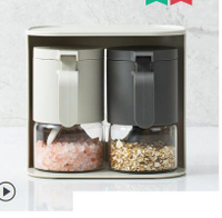 zuutii調料罐家用密封玻璃調味盒鹽罐調味罐瓶罐套裝加拿大調料盒 雙十一全館距惠