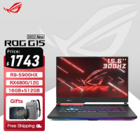 ASUS ROG Strix G15 Gaming Laptop AMD Ryzen 9 5900HX 16G RAM 512GB SSD RX6800M-8GB 300Hz Screen 15.6Inch E-sports Computer
