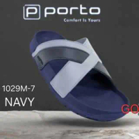 sogo Sandal Selop Silang Porto 1029M-7 Pria Adilette Simple Santai Sandal Slide Slop Karet Nyaman Em