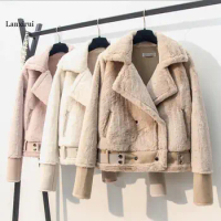 Fake Fox Fur Coat Women Winter Flyffy Fur Jacket Outerwear Overcoat Short men made Fox Fur Coat thick Coats for Women