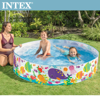 【INTEX】免充氣海洋世界幼童戲水游泳池183x38cm 958L 適用3歲+(56452N)
