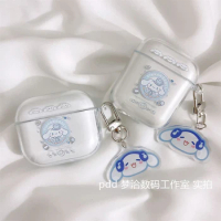 Cute Sanrio Cinnamoroll Airpods Case Airpods Pro 1/2/3 Soft Shell Transparent Drop Resistant Cartoon