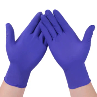 Nitrile Disposable Gloves Latex Vinyl Powder Free Black Gloves For Food Kitchen Dishwasher Cleaning Blue Hand Gloves 100pcs