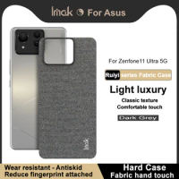 IMAK Cloth Fabric Slim PC Hard Back Cover case For Asus Zenfone 11 Ultra Zenfone 10 / Zenfone 9 Shockproof Back Case