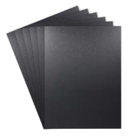 2pcs Black Abs Plastic Sheet Board Model Solid Flat for DIY Materials for Home Decor Handcrafts Matte Textured Finish