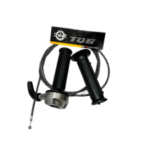 GAS SPONTAN RM TQ6 + GRIP +TALI GAS KARBON UNIVERSAL BUAT SEMUA MOTOR MATIC & BEBEK 190CM