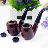 Durable Multifunction Pipes Chimney Double Filter Smoking Pipe Herb Tobacco Pipe Cigar Narguile Grinder Cigarette Holder