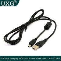 CB-USB5 CB-USB6 12Pin Camera USB Data Cord Cable For Olympus SZ-10 SZ-11 SZ-14 SZ-20 SZ-31MR OM-D E-M5 TG-1 Tough 3000 Camera