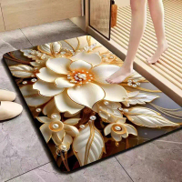 3D Diatomaceous Earth 3D Bathroom Absorbent Mat Foot Mat Home Kitchen Bathroom Toilet Entrance Door