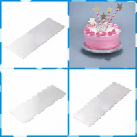 Double Sided Stainless Steel Cake Scraper Multifunctional Triming Saw Tooth Edge Decorating Contour Comb Smoother Cake Edge