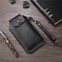 for Huawei Honor Play 6 Belt Clip Holster Case for Honor V9 Play Cover for Honor V8 Genuine Leather Waist Bag for Honor Play 5