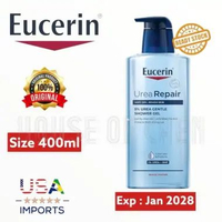 EUCERIN UreaRepair 5% Urea Gentle Shower Gel 400ml Sabun Mandi Dengan Urea Untuk Kulit Kering Sensit