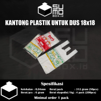 Kantong kresek plastik HD 20x48 untuk dus ukuran 18x18 box makanan nasi box isi 50 lembar Royal