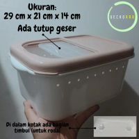 Kandang Kontainer Kotak Tutup Geser Sebagian dengan Roda Reptil Gecko AFT Hamster Dubia Ulat Jangkri