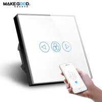 Makegood Wifi Smart Ceiling Fan Speed Regulator Home Smart Life Wireless Remote Touch Fan Switch for Google Home Amazon