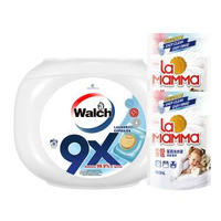 威露士9X洗衣凝珠32粒+媽媽壹選洗衣液套裝 高效除菌潔淨 親膚低敏- 套餐一 均碼