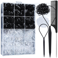 YGDZ Elastic Hair Bands 24 Colors 1500 pcs  Hair Rubber Bands for Hair Colorful Toddler Hair Accesso