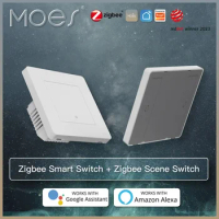 MOES New Star Ring Tuya Smart ZigBee3.0 Push Button Switch/Scene Switch Smart Life APP Remote Control Work with Alexa Google