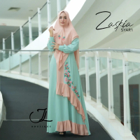 Jeel Boutique | Zaskia Syari Gamis Lebaran Terbaru | ALL Size | Lime, Merah, Oren, Biru, Biru Tosca,