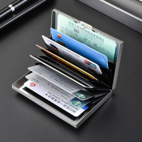卡片包 信用卡夾 卡包 防盜刷金屬卡包男士不鏽鋼女式超薄防消磁卡盒駕駛證小卡套卡片夾『xy13125』