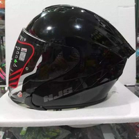 HELM NJS KAIROZ SOLID HITAM GLOSS ORIGINAL - Full Face - Single Visor Light Smoke - DD Ring - S M L 