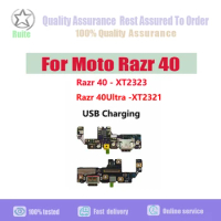Original USB Charging Port For Motorola Razr 40 Ultra XT2323 / XT2321 Plug Microphone Mobile Phone Flex Cable Plate Replacement