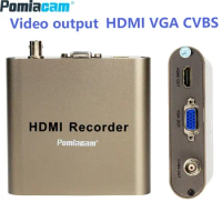 HDMI Recorder HD 720P 1080P Video Capture Card HDMI VGA CVBS Video Output USB Recorder Box Live-streaming with Remote Control