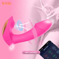 LICKLIP Wireless Bluetooth Dildo Vibrator For Women APP Control Wear Vibrating Panties Clit Sucker Vibrator Female Masturbator