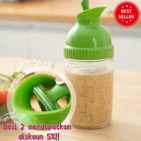 Baru 200ml Shaker Pembalut Salad Cegah Kebocoran dengan Tudung Bekas Persalinan Dapur dengan Skala B