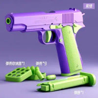 Radish Gun M1911 Shell Ejection Pistol Airsoft Toy Gun Manual Exjecting Handgun for Adults Kids Boys