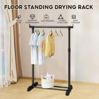 Clothes rack floor bedroom home folding indoor coat rack simple balcony storage drying clothes rack