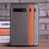 Case for Samsung Galaxy S10 Plus S10E S10 Lite 5G coque Luxury textile Leather skin soft hard cover for samsung galaxy s10 case
