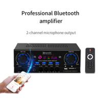 Oupushi bluetooth power amplifier 50W digital stereo audio home background sound system AV power amplifier receiver auido