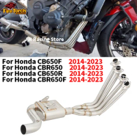 Slip On For Honda CBR650 CB650R CB650F CBR650F CBR 650 2014- 2023 Motorcycle Front Link Pipe Exhaust Escape Moto System Modified