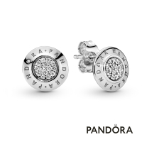 【Pandora官方直營】Pandora Logo 璀璨針式耳環-絕版品