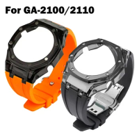 Transparent Mod Kit Adapter for Casioak G Shock GA2100 GAB2100 Modification Bezel Frame Rubber Sport Band for 2100 Accessories