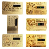 台灣製防疫小物 金箔額溫檢測卡 媽祖耳溫槍造型額溫卡 感溫片額溫測量卡體溫檢測卡 非醫療用品器材 可客製化廣告名片