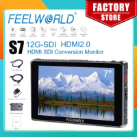 FEELWORLD S7 7 inch Monitor 12G-SDI HDMI2.0 Monitor 4K HDMI HDR/3D LUT High Brightness1600nit Touchscreen