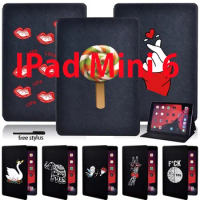 Tablet Case for IPad Mini 6 Case 2021 IPad Mini 6th Generation 8.3 Inch Leather Folding Stand Protective Case