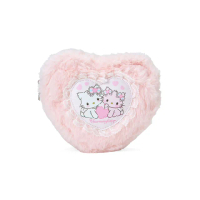 【SANRIO 三麗鷗】平成明星系列 絨毛心型化妝包 收納包 Charmmy Kitty 愛心