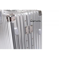 100%Aluminum Magnesium Luggage Female Boarding Trolley Case Travel Suitcase Password Aluminum Frame Suitcase 20Inch Large Size