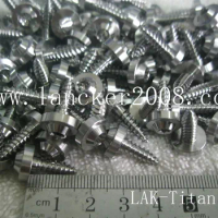 M5*15 Gr5 Trox button flanged head self-tapping titanium alloy bolt/screw for Motor nature color