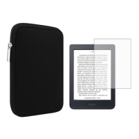 Soft Liner Sleeve Neoprene Pouch Bag Case + Screen Protector Shield Film for Kobo Nia eReader Ebook Accessories
