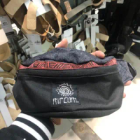 waistbag pria rip curl original waist bag solid rock blak new