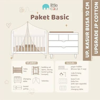 Little Equi paket basic + up jp cotton + up matrass busa 10 cm brown bear-pod ct