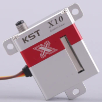 KST X10 Metal Gear Servo Fixed Wing High Pressure and High Torque Aircraft Model Steering Gear With Metal Extended Arm