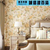壁紙 壁貼 8D美式鄉村復古花紋壁紙全屋定製無縫牆布田園風小碎花壁紙壁畫