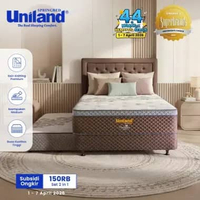 Uniland Springbed 2 in 1 Rivera Plushtop Lorenz - Kasur Spring Bed Matras 2in1 100 x 200 Choco Brown