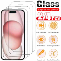 [2~4ชิ้น] ฟิล์มกันรอยหน้าจอ สำหรับ iPhone 17 16 Pro Max กระจกนิรภัยสำหรับ iPhone 16e 15 14 13 12 11 