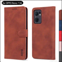 Card Holder Wallet Case for OPPO Reno 7 5G Global ( MediaTek Chipset) Pu Leather Case Flip Holster Phone Cover capa fundas Coque